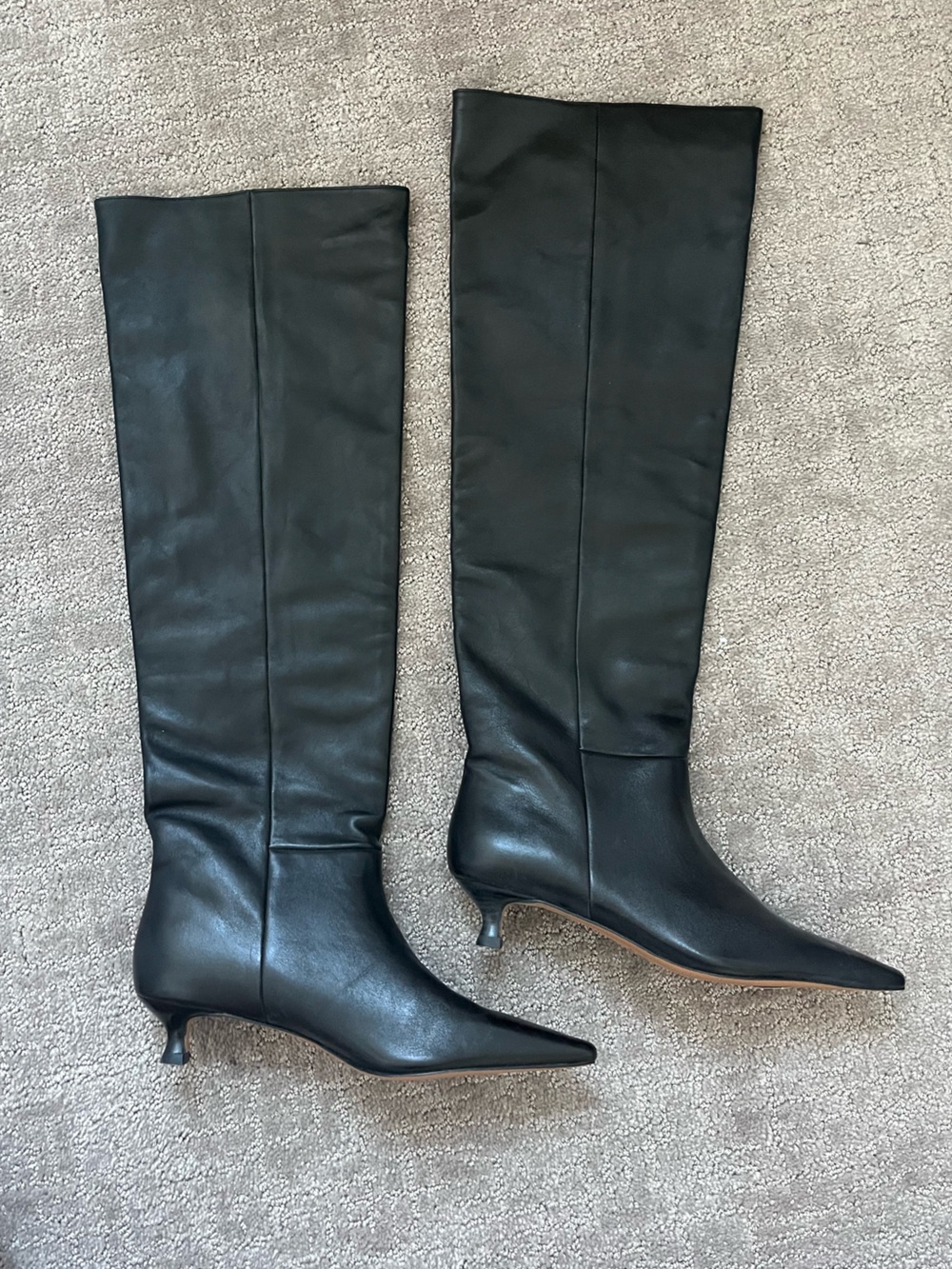 Aldo Black Over-the-Knee faux Leather Boots